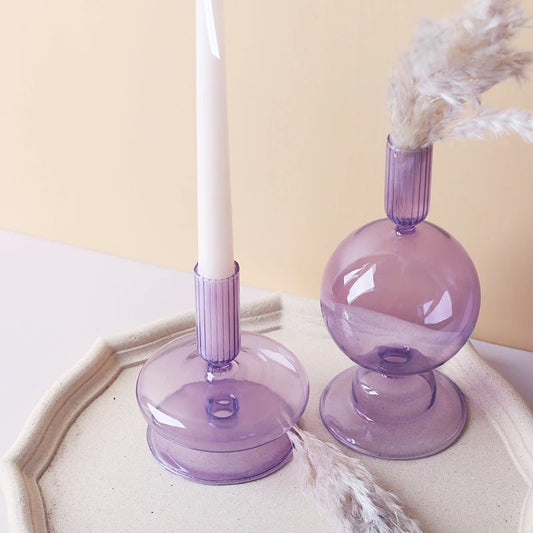 Purple Glass Flower Vase